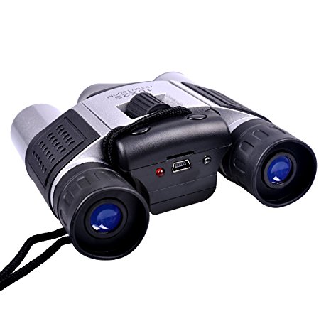 PYRUS 10x25 Digital Camera Binoculars Video Recording 1.3MP CMOS Field of View 101m/1000m