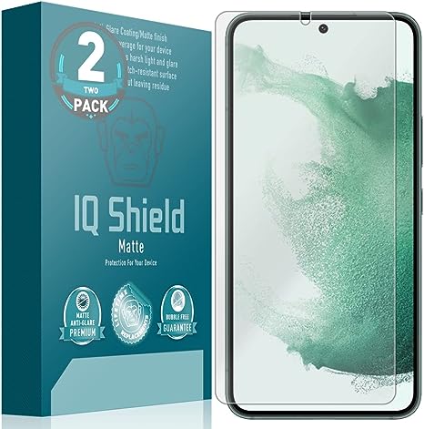 IQShield Matte Screen Protector Compatible with Samsung Galaxy S23 Plus 5G Works with Fingerprint Scanner (2-Pack) Anti-Glare Anti-Bubble Film