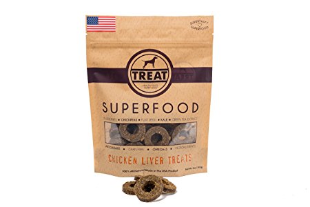 TREAT'S - SUPERFOOD SNACKS FOR DOGS - CHICKEN and LIVER - MADE IN THE USA - 5OZ