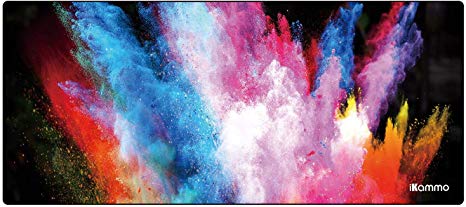 iKammo Extended Galaxy Gaming Mouse Pad Large xxl colorful blue space stars Gaming Mouse Pad/Mat big Waterproof Desk Mouse Pad mat Optimized for Gaming Sensors long big Office Mouse Pad mat QcK Gaming