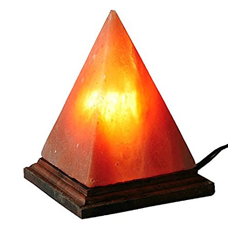 7" 4-5 Lb Pyramid Himalayan Salt Lamp (PS01), by JIC Gem