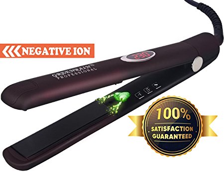 Flat Iron for hair ,Ceramic hair straightener For All Hair Type straightening,450F Salon High Heat hair straightener Dual Voltage with Digital LCD Display .