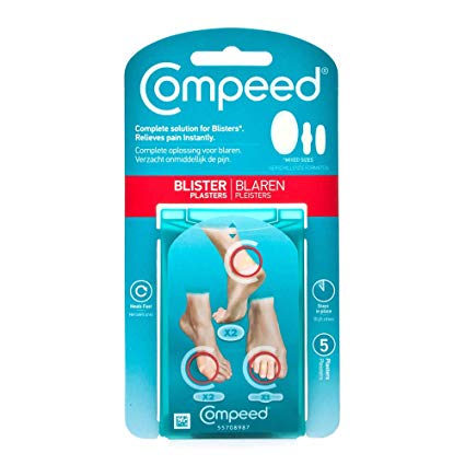 Compeed Blister Plasters Mixed Pack Instant Protection - Prevent Rubbing & Sore Feet Sports & Everyday Use