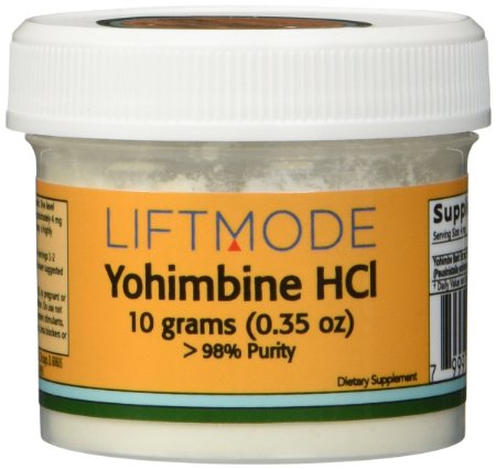 Yohimbine HCl - 10 Grams 035 Oz - 98 Pure - FBA