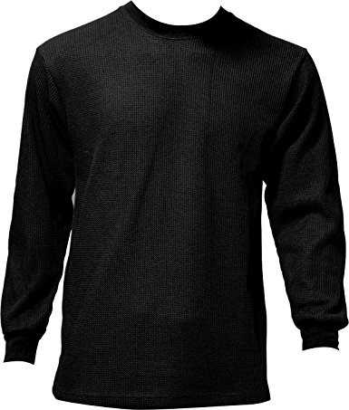 Men's Heavyweight Waffle Thermal Long Sleeve Crew Neck Top
