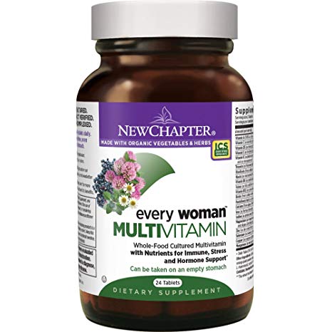 New Chapter Every Woman, Women's Multivitamin Fermented with Probiotics   Iron   Vitamin D3   B Vitamins   Organic Non-GMO Ingredients - 24 ct