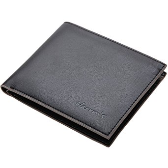 Harrms Best Handmade Genuine Leather for Men thin Bifold Wallet Italian Cowhide