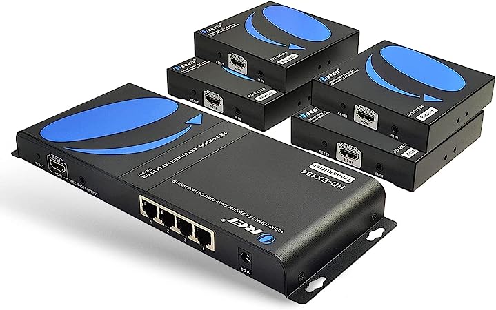 OREI HDMI Extender Splitter Over Single Cable Uncompressed 1080P with IR Remote EDID Management - Up to 132 Ft - Loop Out