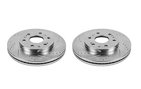 Power Stop AR8654XPR Front Evolution Drilled & Slotted Rotor Pair