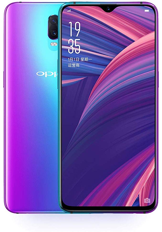 Oppo R17 4G LTE Screen Fingerprint Mobile Phone 6.4" 8G RAM 128GB ROM Dual Rear Camera Android 8.1 2340x1080 AMOLED Screen face Wake Phone Support Google by-（Real Star Technology） (Fog Gradient)