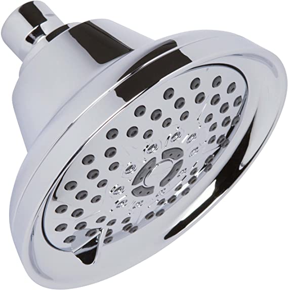 Massaging Shower Head High Pressure - Massage Rain Showerhead With Boosting Mist For Low Flow Showers And Adjustable Water Saving Nozzle, 1.8 GPM - Chrome & California Certified