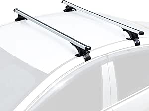 AUXMART 48" Roof Rack Cross Bars Universal fit for Bare Roof Vehicles (Without Side Rails and Gutters)