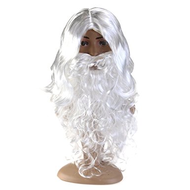 FENICAL Santa Wig Beard Set Christmas Gift