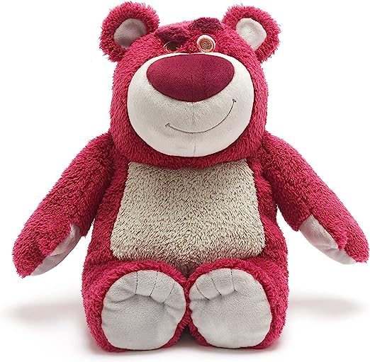 Disney Store peluche ufficiale grande Lotso Grandi Abbracci, Toy Story, 32 cm, peluche personaggio cattivo con dettagli ricamati e finitura morbida