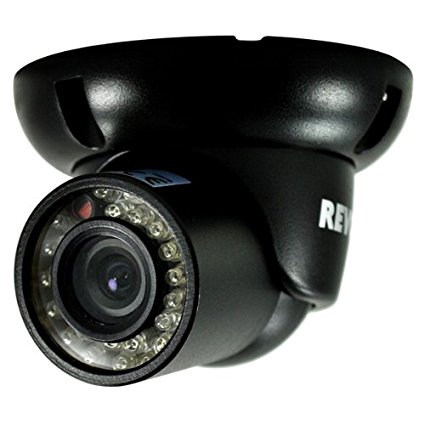 REVO America 700 TVL Indoor/Outdoor Mini Turret Surveillance Camera with 100-Feet Night Vision (Black)