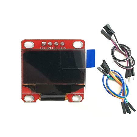 VOGURTIME 0.96 inch OLED Display Screen Module, IIC Communication, Blue Screen - Compatible with UNO R3