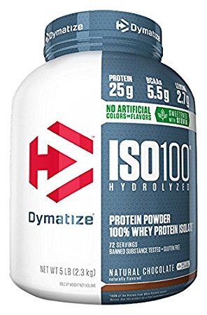 Dymatize Iso 100 Whey Isolate, Natural Chocolate, 5 Pound