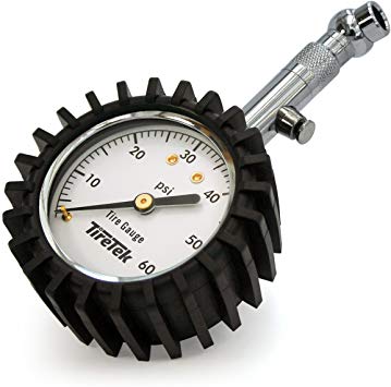 TireTek Premium Car Tire Pressure Gauge 60 PSI - Heavy Duty Tire Gauge ANSI Certified Accurate