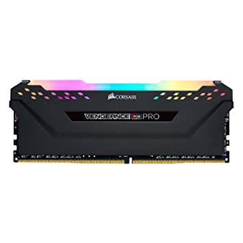 CORSAIR Vengeance RGB PRO 16GB (2x8GB) CMW16GX4M2C3200C16 DDR4 3200MHz C16 LED Desktop Memory - Black- Compatible with CORSAIR iCUE