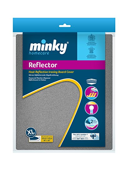 Minky Reflector Iroining Board Cover, 125 x 45cm, Grey