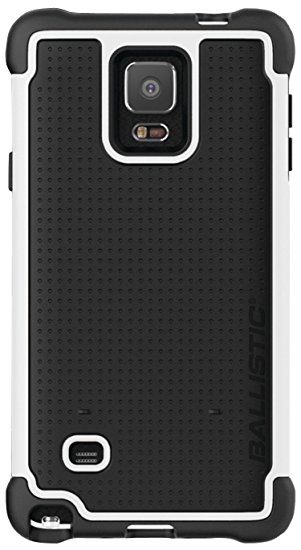 Ballistic Tough Jacket Case for Samsung Galaxy Note 4 - Retail Packaging - Black/White