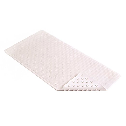 Con-Tact Brand Rubber Bath Mat, White Wave, 36" x 18"