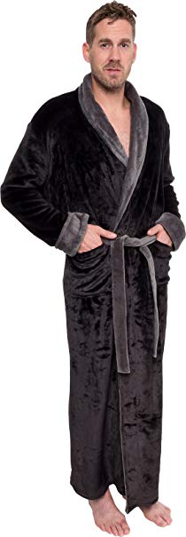 Ross Michaels Mens Long Robe - Full Length Big & Tall Bathrobe