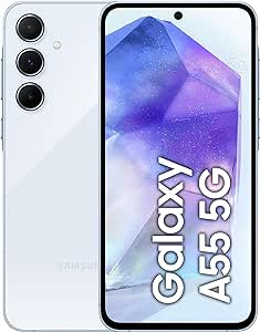 Samsung Galaxy A55 128GB 5G SIM Free Smartphone - Awesome Iceblue