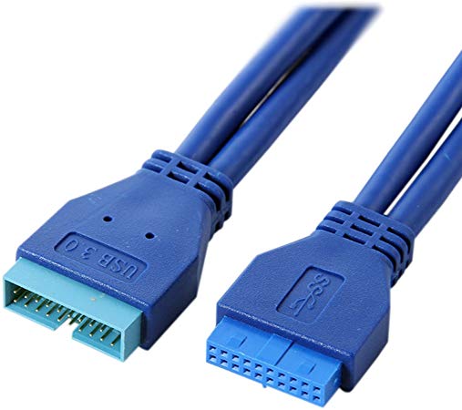 UCEC USB 3.0 Motherboard 20 Pin Male to Female Extension Cable 50cm