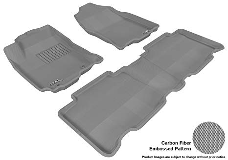 3D MAXpider Complete Set Custom Fit All-Weather Floor Mat for Select Toyota RAV4 Models - Kagu Rubber (Gray)