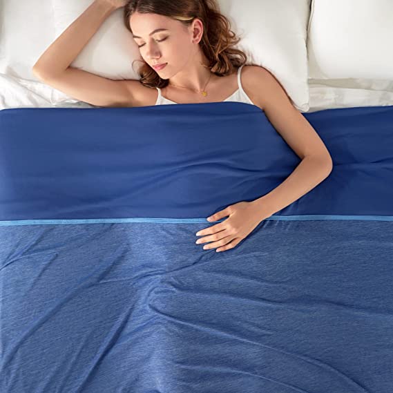 TOPCEE Cooling Blanket(60"x90"Twin Size)for Night Sweats Absorbs Heat to Keep Adults, Children Cool on Warm Nights, Q-Max 0.5 Cooling blankets for Hot Sleepers, Ultra-Cool Lightweight Blanket for Bed