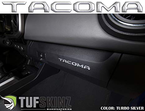 TufSkinz | Glove Box Inserts - 6 Piece Kit (Turbo Silver) - Fits 2016-up Toyota Tacoma