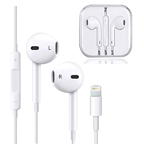 Earphones, Headphones Microphone Earbuds Stereo Headphones Noise Isolating Headset Compatible iPhone X 10/7/7 Plus iPhone 8/8Plus /iPhone Xs Max/XS/XR iPad Earphones, Support All System