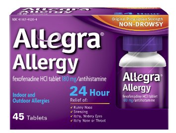 Allegra 24 Hour Allergy Relief 180 mg 45-Count