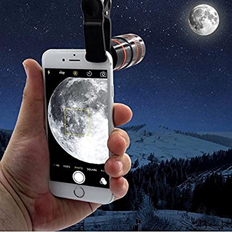 Renyke Universal 12X Zoom Mobile Phone Telescope Lens, Smartphone Devices Compatible