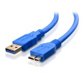 Cable Matters SuperSpeed USB 30 Type A to Micro-B Cable in Blue 6 Feet