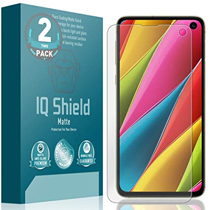 [2-Pack] IQ Shield Matte Anti-Glare [Max Coverage] Screen Protector for Samsung Galaxy S10e 5.8" Bubble Free Film