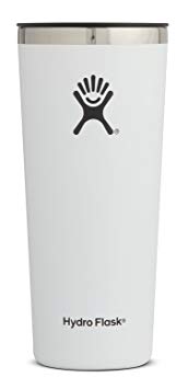 Hydro Flask 22 oz Double Wall Vacuum Insulated Stainless Steel Travel Tumbler Cup with BPA Free Press-In Lid, White
