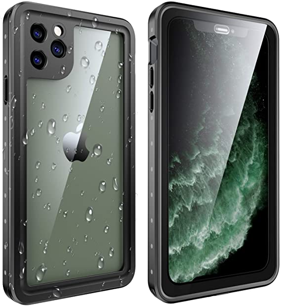 AMORNO iPhone 11 Pro Max Waterproof Case, Underwater Full Sealed Cover Full Body Rugged with Built-in Screen Protector Shockproof Dustproof Cases for iPhone 11 Pro Max 6.5 inch 2019