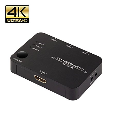 MEALINK Ultra HD 5x1 5 Ports HDMI Switch with IR Wireless Remote Support UHD 4Kx2K,1080P,3D for several HDMI source like Set Top Box,Laptop, Media box,DVD, PS3, Xbox360 To One TV/Projector/Monitor