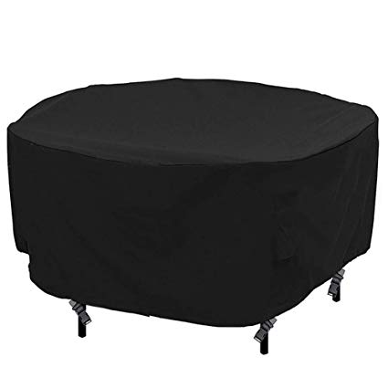 Patio Round Table Chair Set Cover Outdoor Furniture Cover Water Resistant Durable Table Cover,76" Dia x31 H