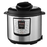 Gourmia GP600 Smartpot 8-in-1 Programmable MultiFunction Pressure Cooker Steamer Slow Cooker Cooking Pot - Stainless Steel - 6-Quart - 1000W