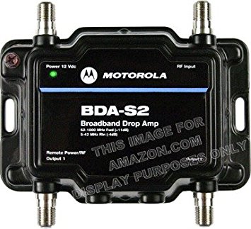 Motorola Signal Booster 2-Port BDA-S2 Cable Modem TV HDTV Amplifier