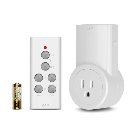 Etekcity Wireless Remote Control Electrical Outlet Switch for Household Appliances, White (Learning Code, 1Rx-1Tx)