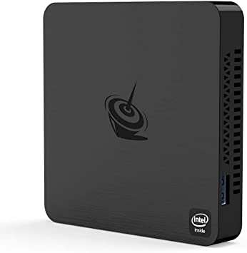 Beelink T4 Mini PC Intel Atom Quad Core CPU（up to 2.24GHz） 4GB RAM/64GB eMMC，Windows 10 Ultra-Thin Mini Computer with HDMI and DP Port,1000M LAN, BT4.2, 4K@30Hz HD,Support Auto Power On