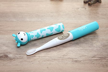 Yijan Baby Electric Toothbrush with Silicone Brush Head, 2 Minute's Music Setting, sutiable for 3~5 years Kids (Green)