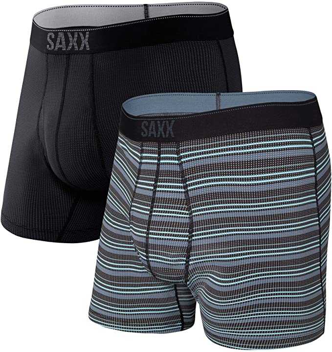 Saxx Men's Underwear – Quest Boxer Briefs with Built-in Ballpark Pouch Support – Pack of 2, Core