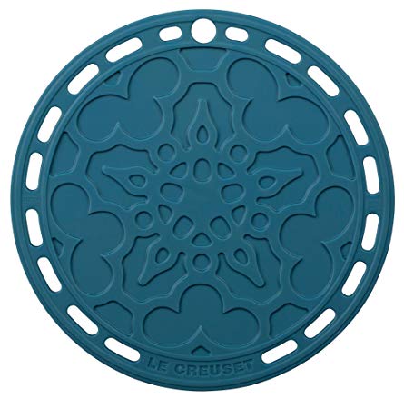 Le Creuset Silicone 8" Round French Trivet, Marine