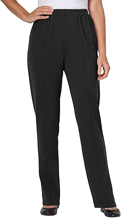 Woman Within Women's Plus Size The Elastic-Waist Soft Knit Pant