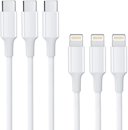 USB C to Lightning Cable, Sundix 3Pack 3FT iPhone 12 Lightning to USB-C Fast Charging Cable [Mfi Certified] Compatible with iPhone 12/12Pro/11/11Pro/11Pro MAX/XS/XS MAX/XR/X/8/8Plus